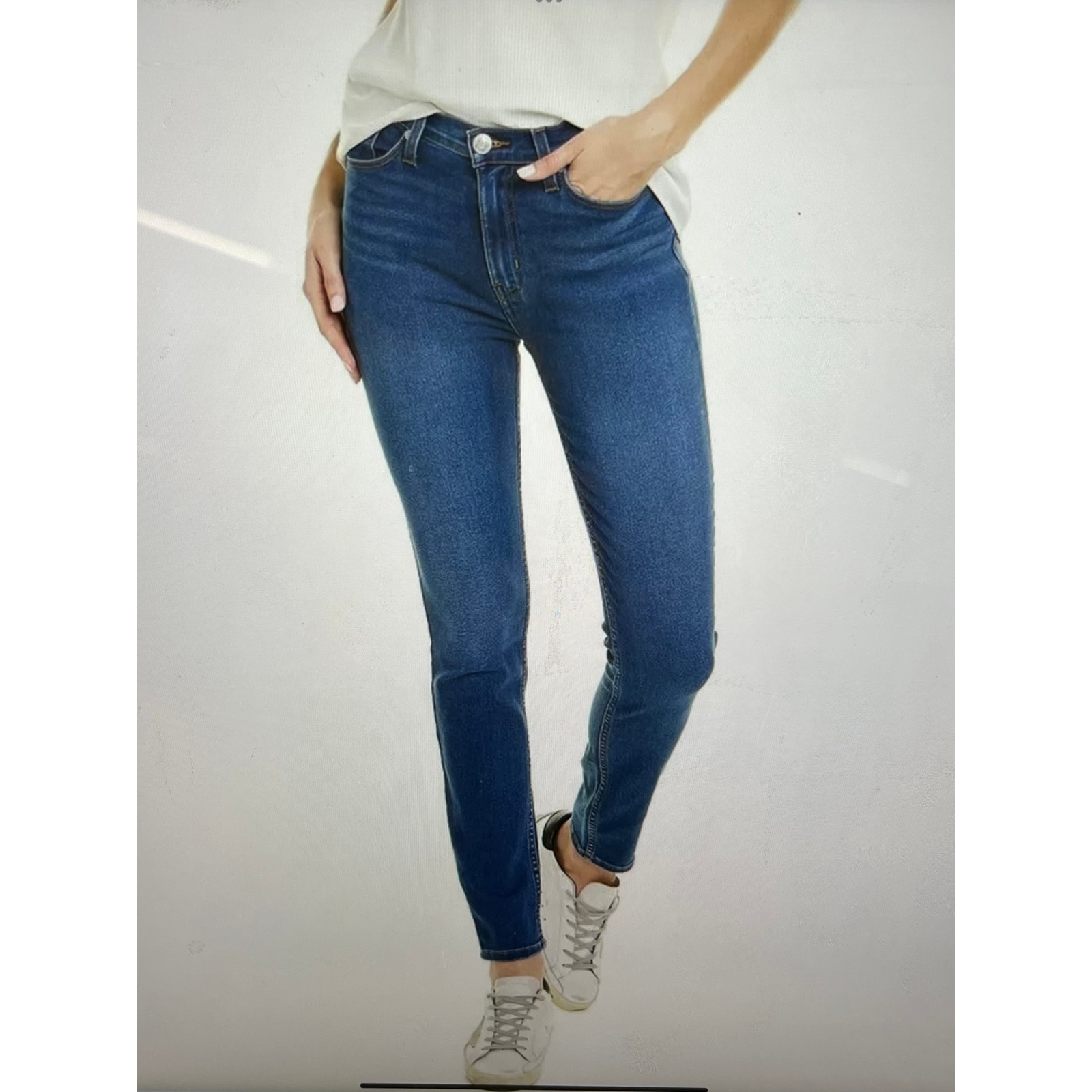 Nwt Hudson Jeans Blair Super Skinny Ankle High Rise Jeans Raw Dog Hem. Msrp 215